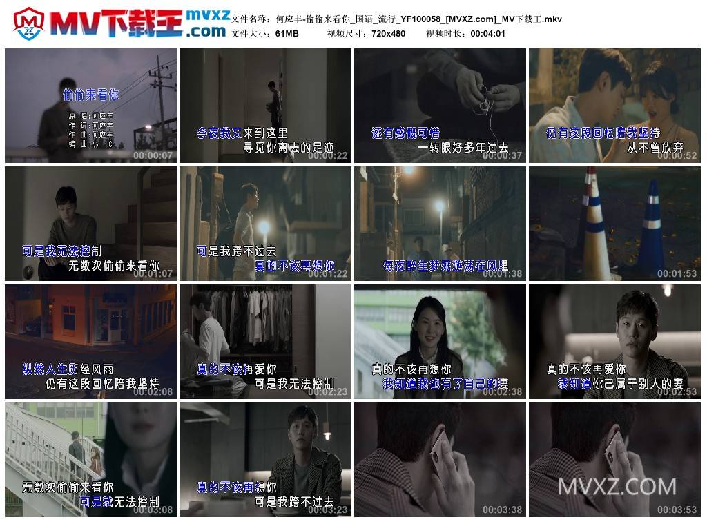 何应丰-偷偷来看你_国语_流行_YF100058